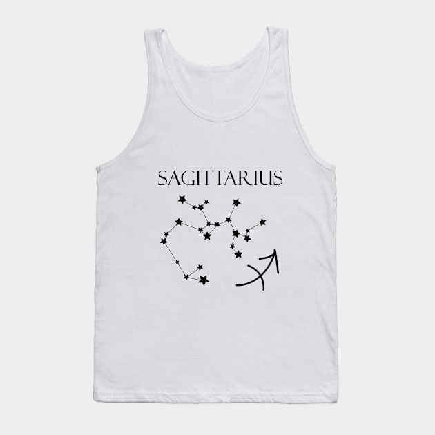 Sagittarius Zodiac Horoscope Constellation Sign Tank Top by MikaelSh